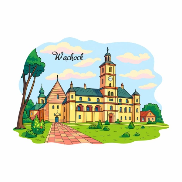 magnes łoś z drewnianą ramka i widoczkiem