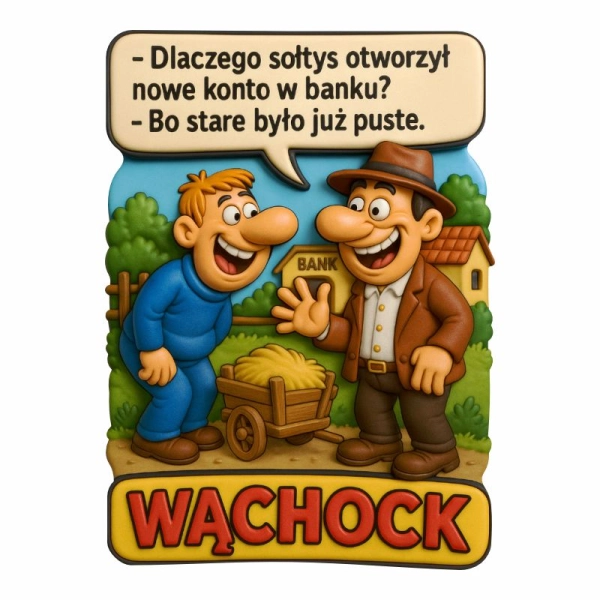 magnes łoś z drewnianą ramka i widoczkiem