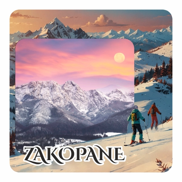 Drewniany magnes Zimowy N2