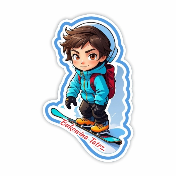 Drewniany magnes Zimowy N6