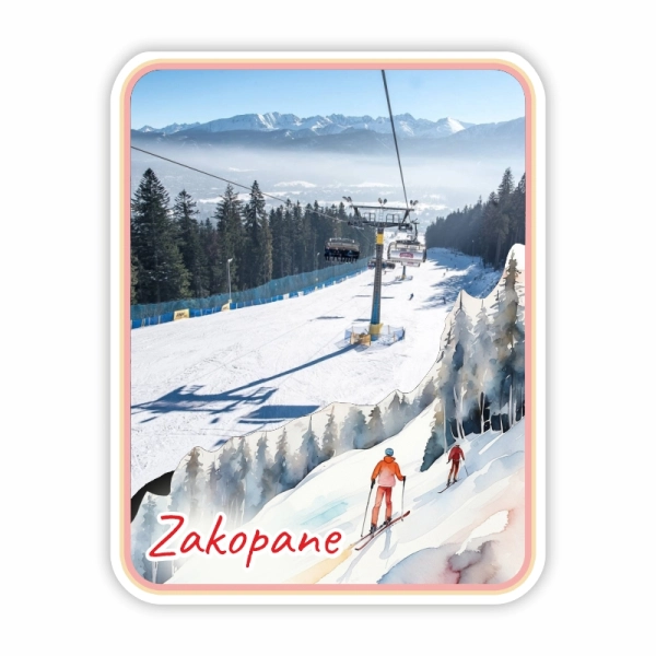 Drewniany magnes Zimowy N7