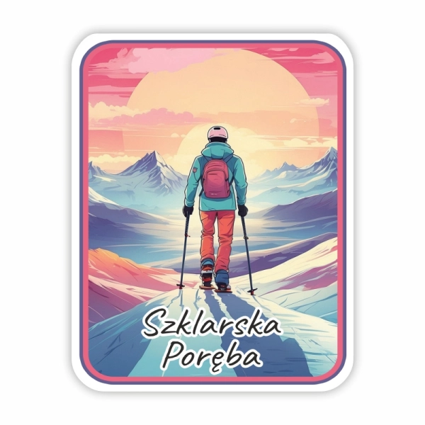 Drewniany magnes Zimowy N9