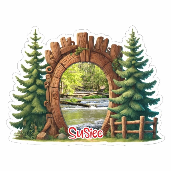 Drewniany magnes Ramka drzewna