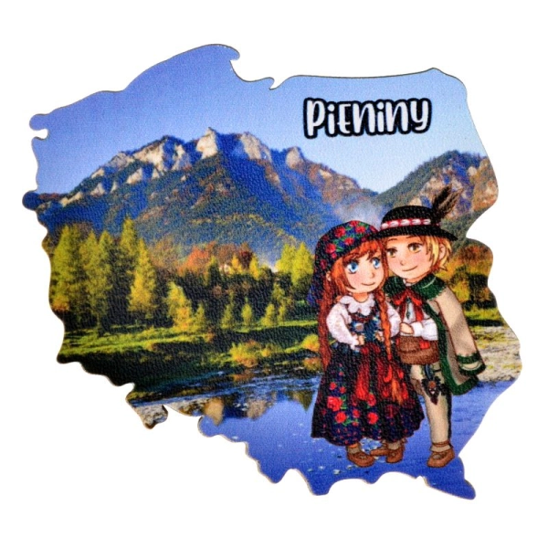 Magnes MAPA z góralami kolorowymi