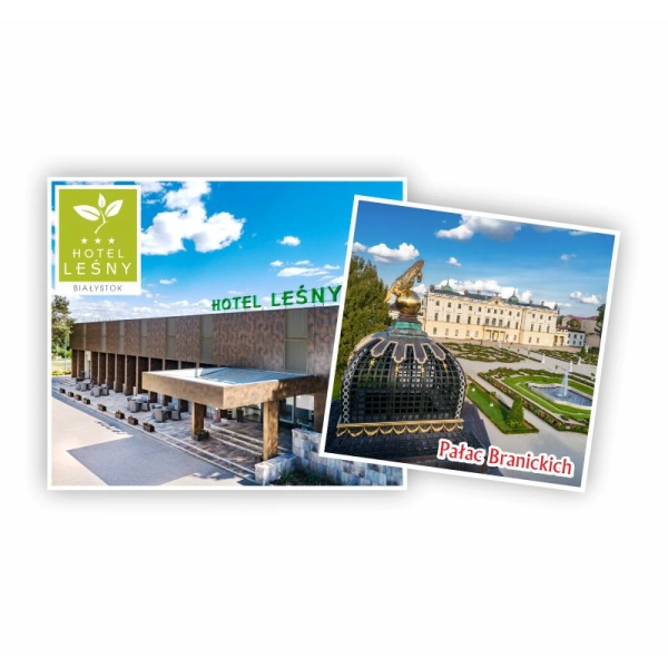 Drewniany magnes Hotel Leśny N3