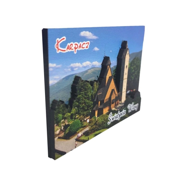 Drewniany magnes 2D Świątynia Wang