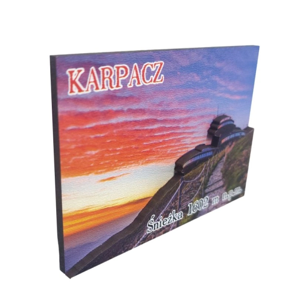 Drewniany magnes 2D Śnieżka