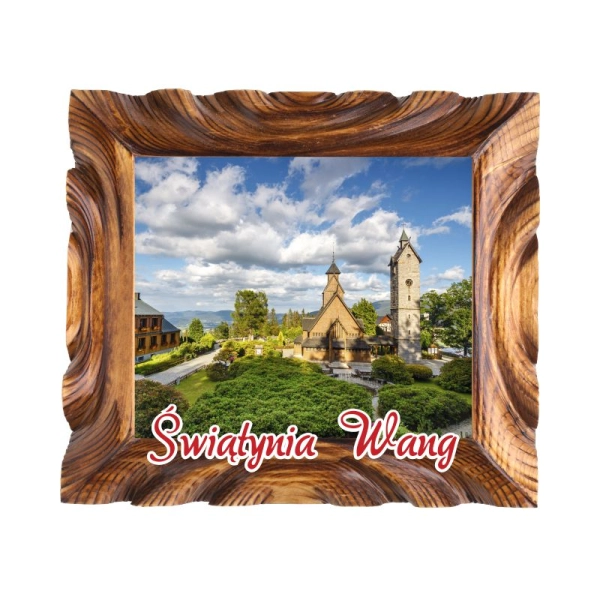 Drewniany magnes Ramka N5