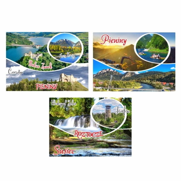 Drewniany magnes Mix widoków z Kołem