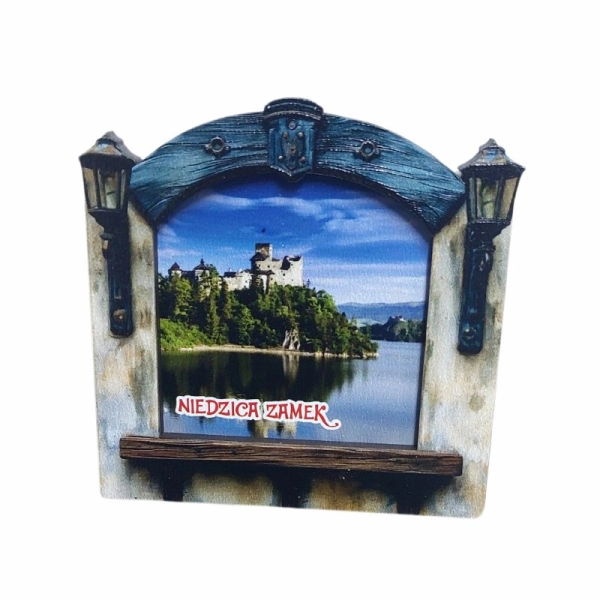 Drewniany magnes Okno N4