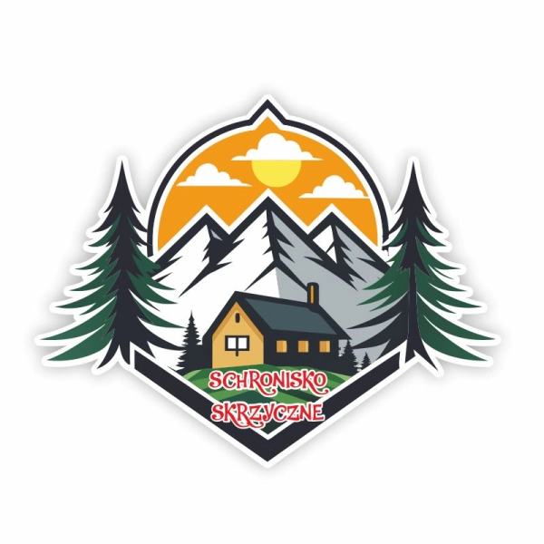 Drewniany magnes Schronisko N1
