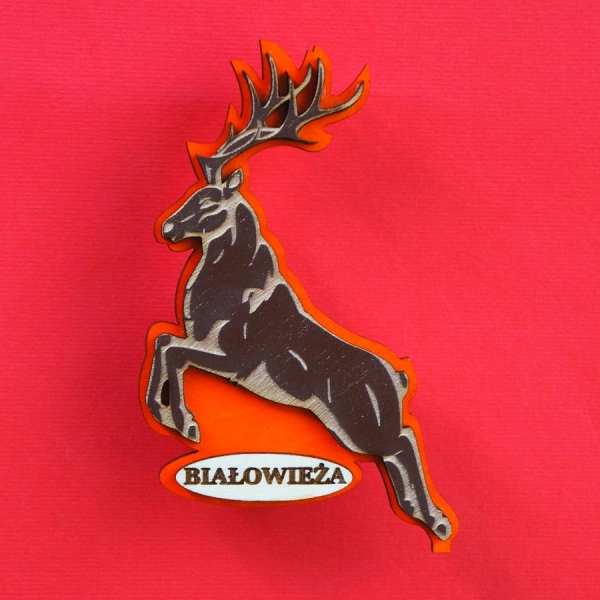 Brązowy JELEŃ magnes