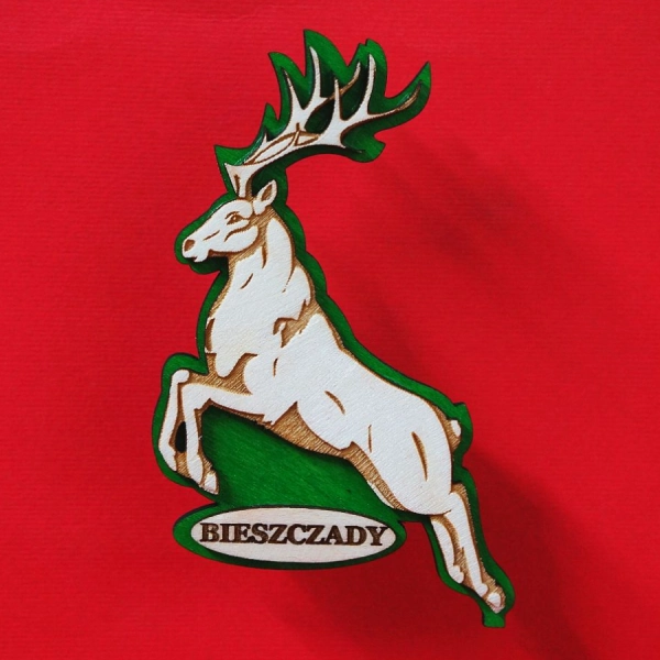 Biały JELEŃ magnes