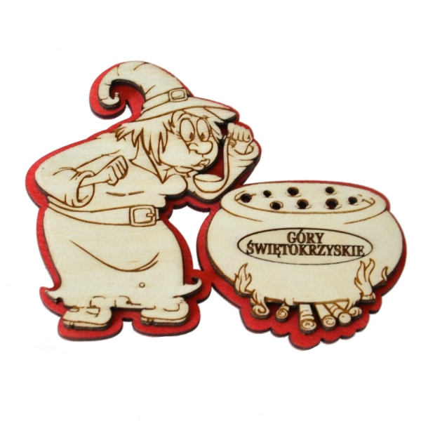 pamiątki regionalne drewniane czarownica magnes góry świętokrzyskie producent