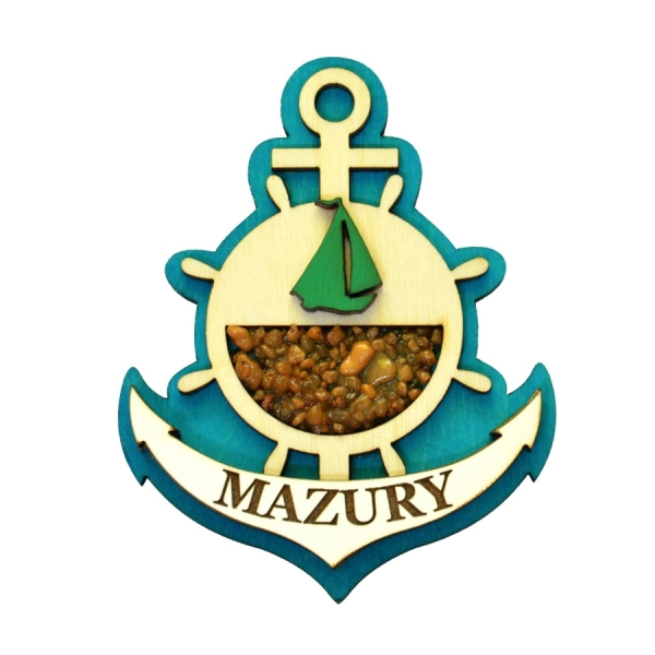 Magnes kotwica kolor z kamieniem