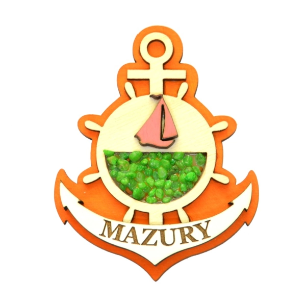 Magnes kotwica kolor z kamieniem