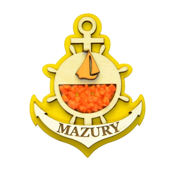 Magnes kotwica kolor z kamieniem