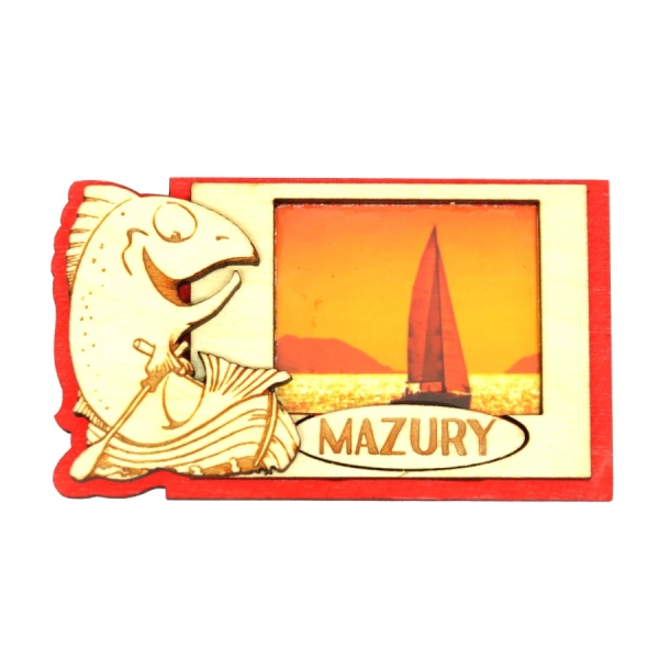 Magnes ramka z rybką i widokiem