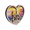 Drewniany magnes 2D serce- Koło sterowe