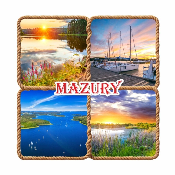 Drewniany magnes Lina mix widoków