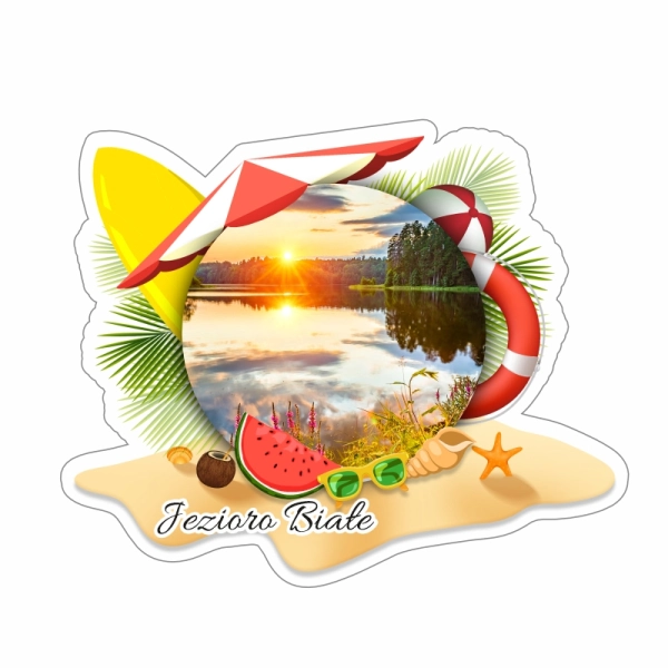 Drewniany magnes Lato N1