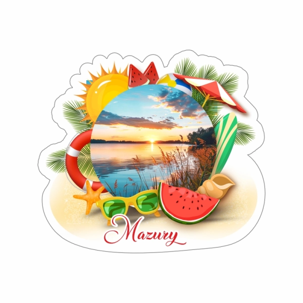 Drewniany magnes Lato N2