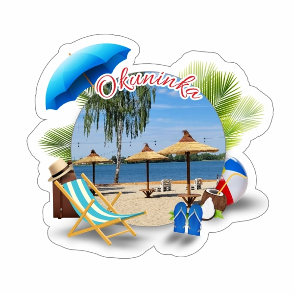 Drewniany magnes Lato N3