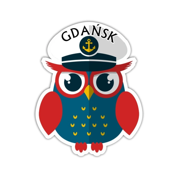 kolorowa sowa w stylu marynistycznym