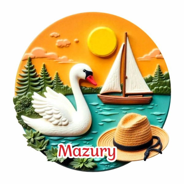 Drewniany magnes Lato N4