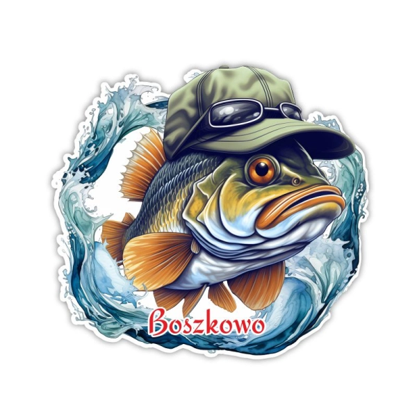 Drewniany magnes Ryba na fali N1