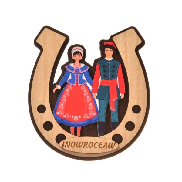 Drewniany magnes Podkowa Kujawiak