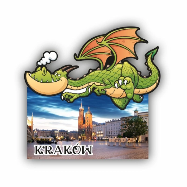 magnes smok drewniany smok magnes z krakowa