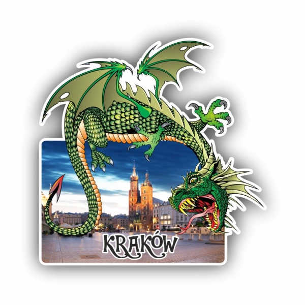 magnes smok drewniany smok magnes z krakowa