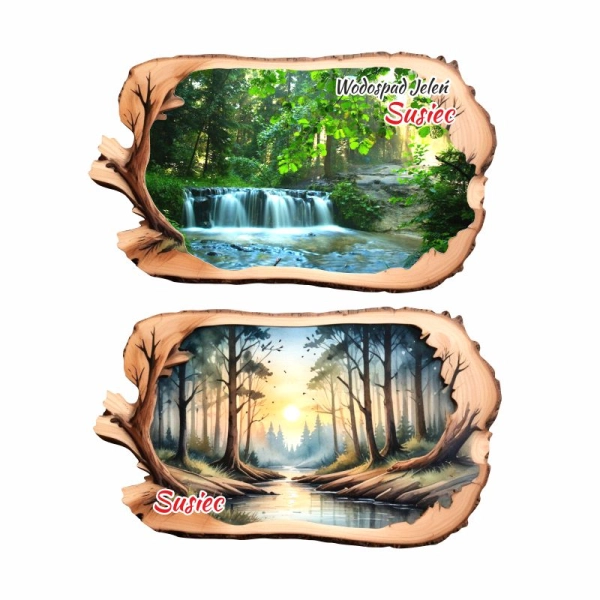 Drewniany magnes Plaster drzewa