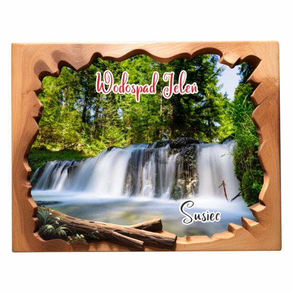 Drewniany magnes Ramka drewniana 2d