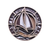 Drewniany magnes 5D N69 Żaglówka w kole