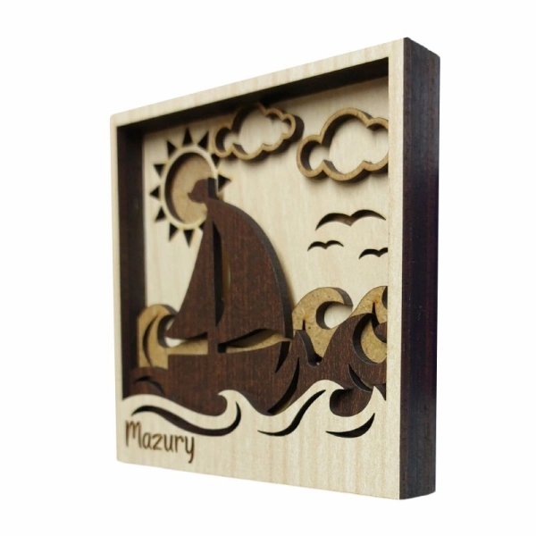 Drewniany magnes 5D N17