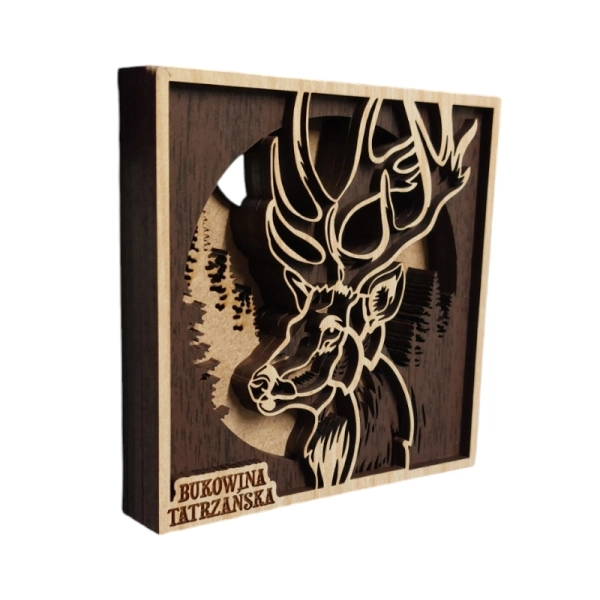 Drewniany magnes 5D N45 Jeleń