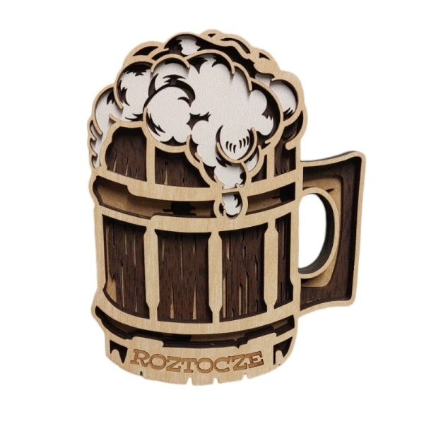 Drewniany magnes 5D N49 Piwo
