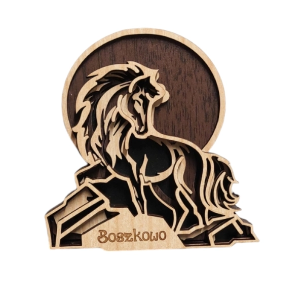 Drewniany magnes 5D N52 Koń