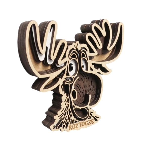 Drewniany magnes 5D N53 Łoś