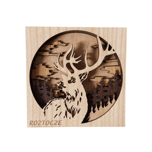 Drewniany magnes 5D N63 Jeleń