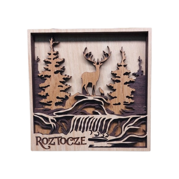 Drewniany magnes 5D N71 Jeleń