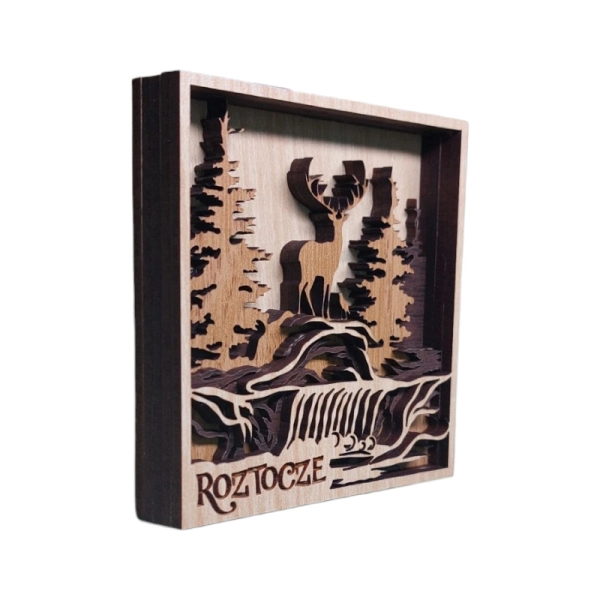 Drewniany magnes 5D N71 Jeleń