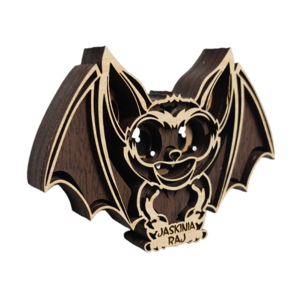 Drewniany magnes 5D N48 Nietoperz