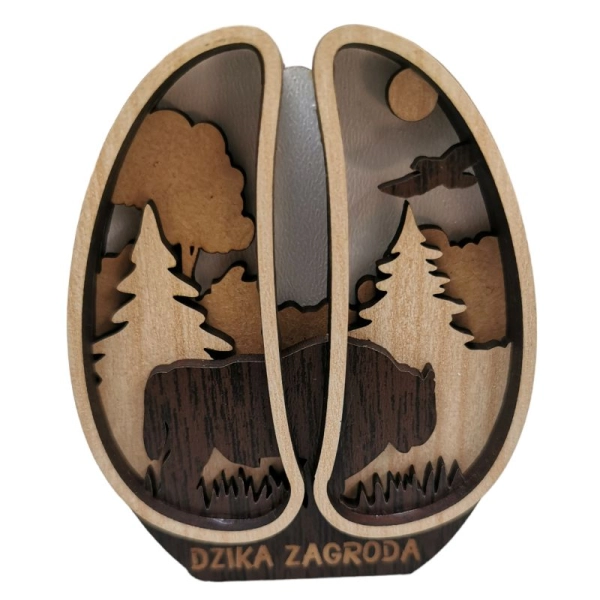 Drewniany magnes 5D N27 Żubr