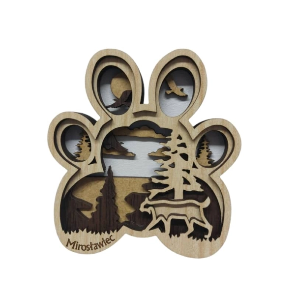 Drewniany magnes 5D N21