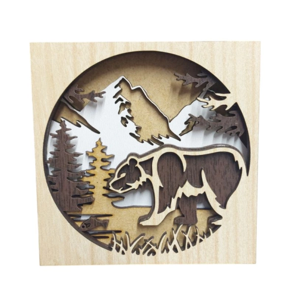 Drewniany magnes 5D N25