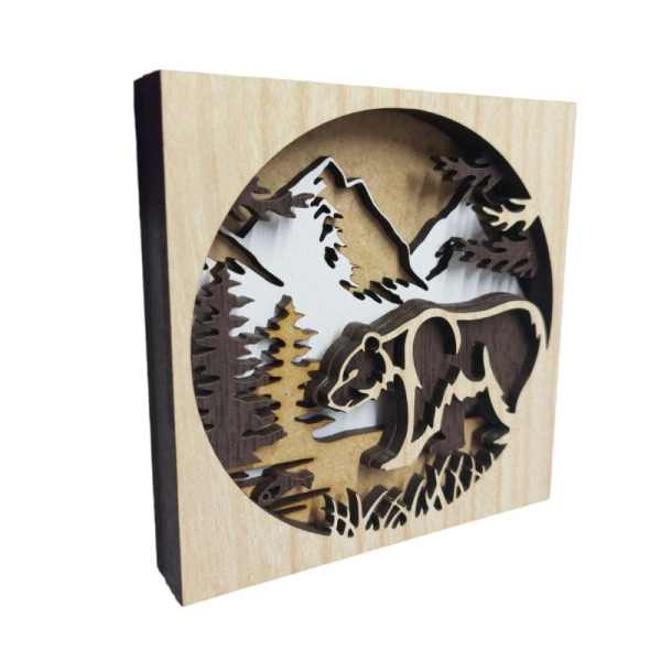 Drewniany magnes 5D N25