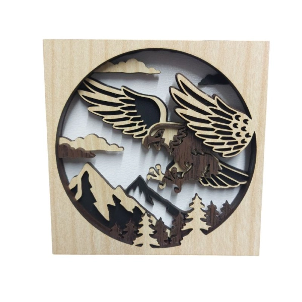 Drewniany magnes 5D N26